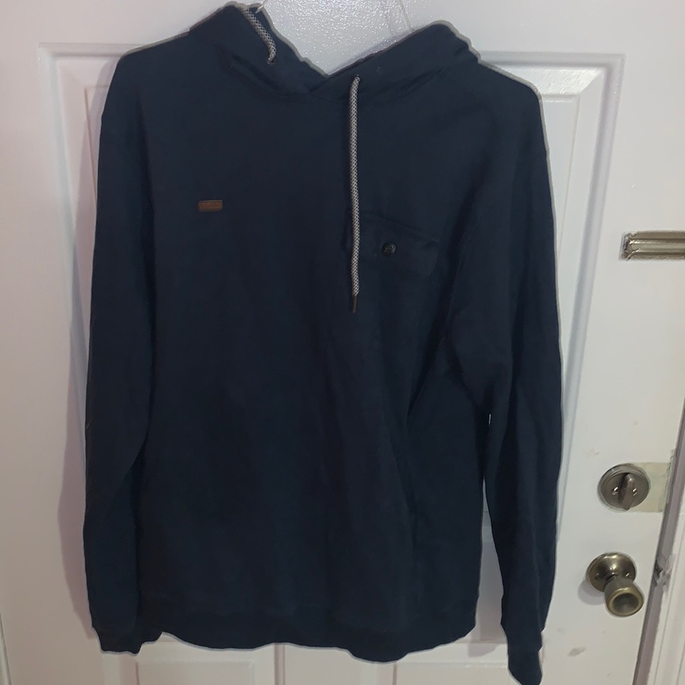 Volcom Navy Skater Hoodie Large Front pocket